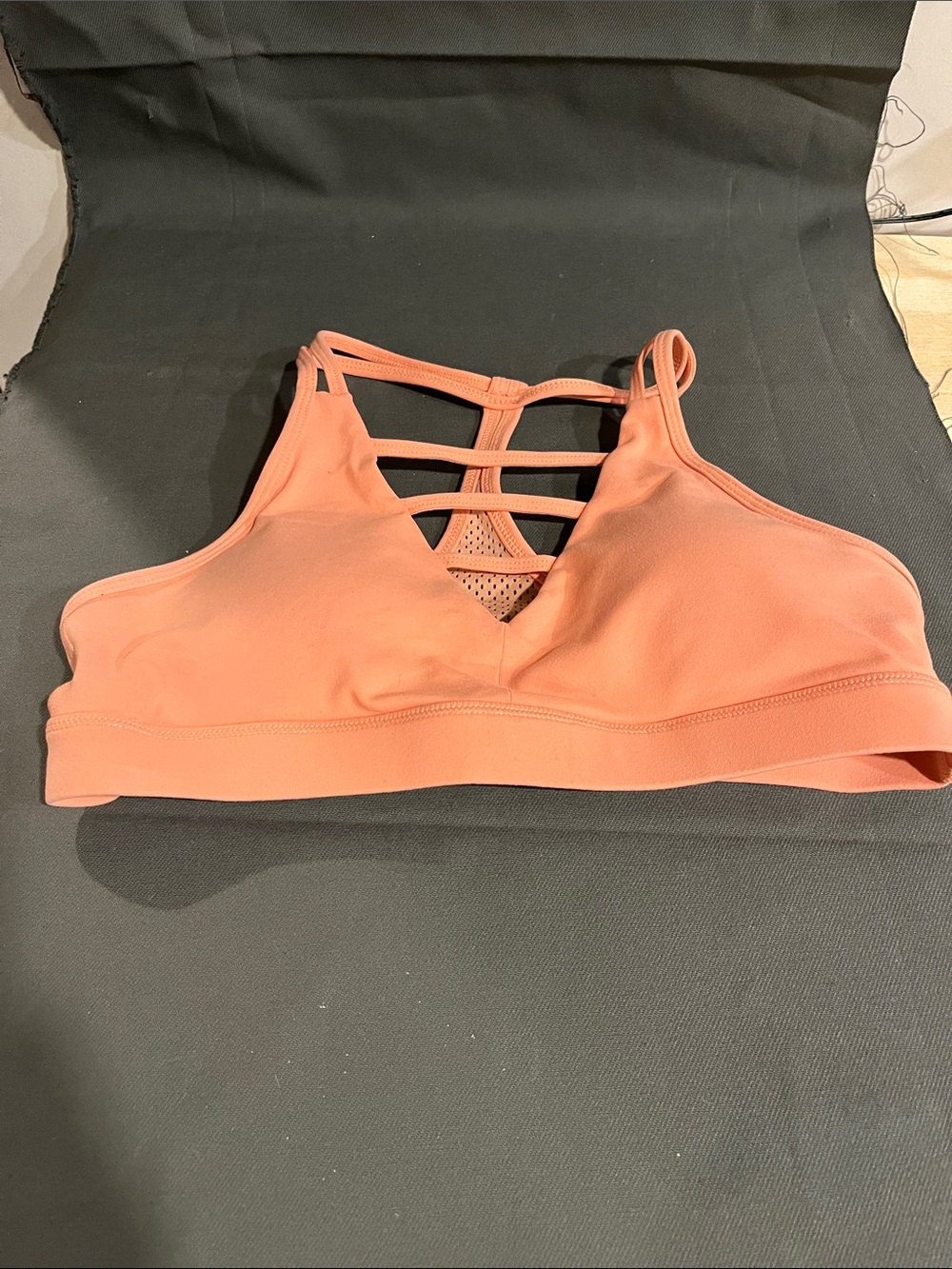 Peach Zyia Active Grid Sports Bra